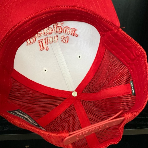 Dr Pepper I'm a Pepper Richardson 112 Trucker Hat Red White Mesh Snapback - Picture 11 of 12